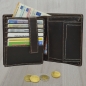 Preview: Portemonnaie mit RFID Schutz Herren Ledergeldbörse Geldbeutel Brieftasche